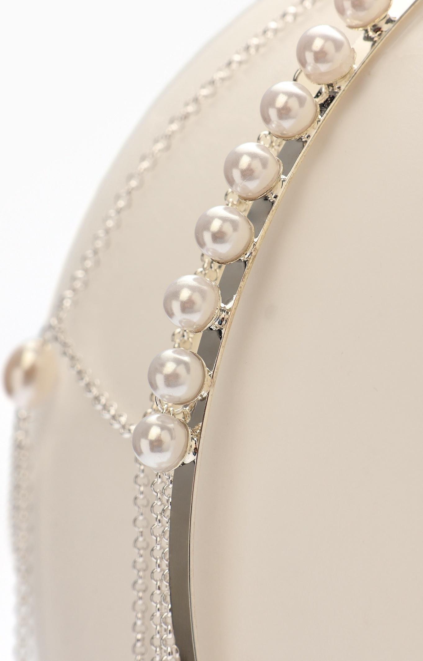 Украшение для волос «Паутина» 44 см, белое в серебре