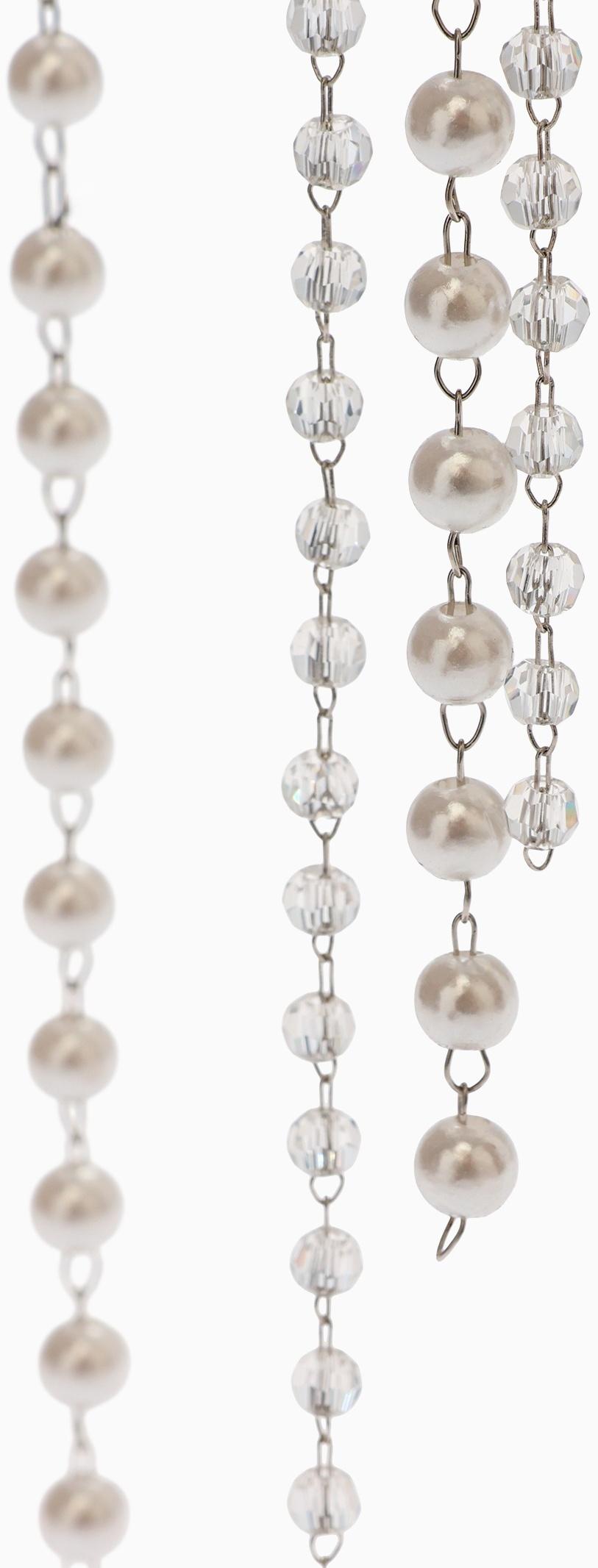 Украшение для волос «Паутина», 50 см, белое в серебре