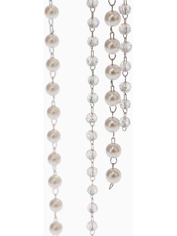 Украшение для волос «Паутина», 50 см, белое в серебре