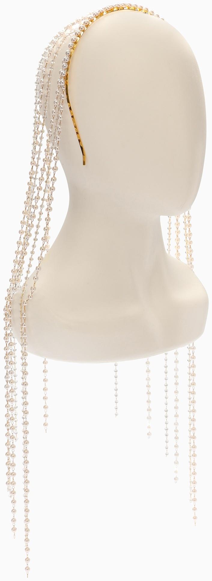 Украшение для волос «Паутина», 50 см, белое в золоте