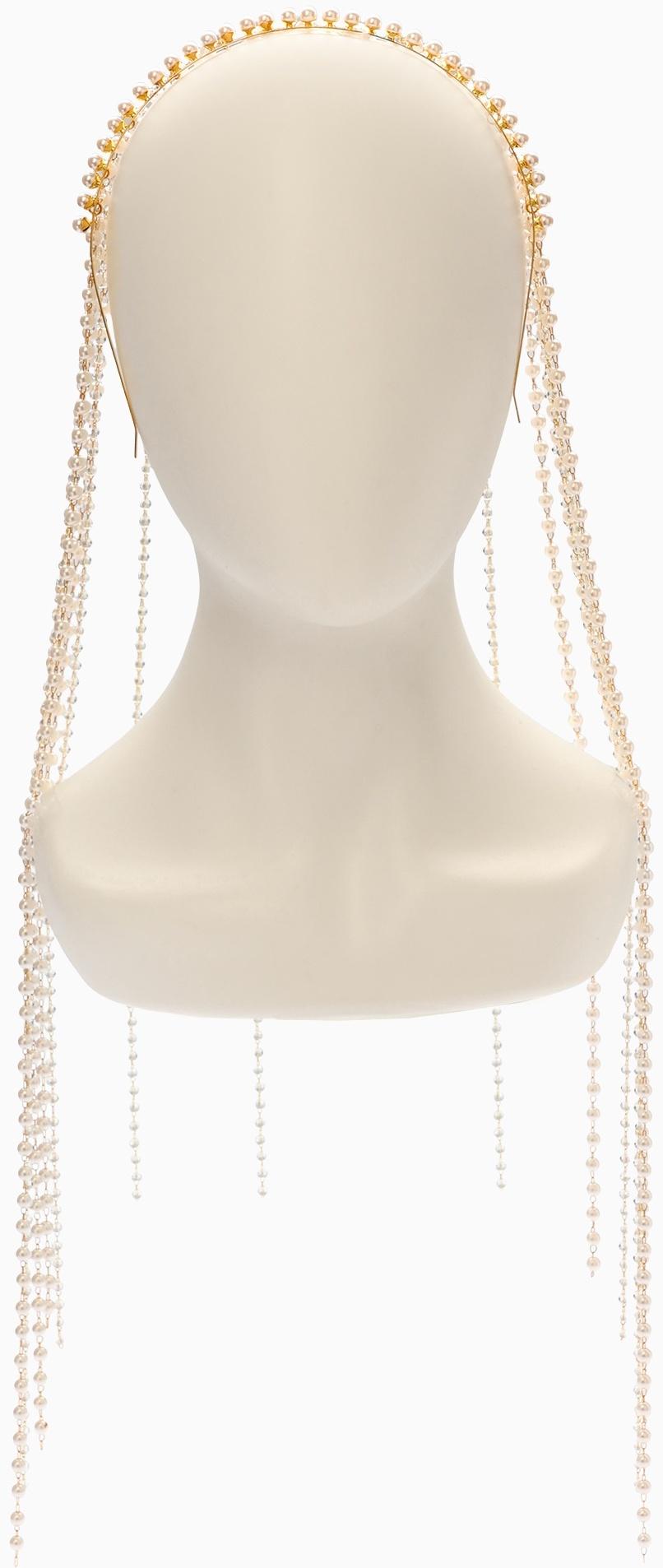 Украшение для волос «Паутина», 50 см, белое в золоте