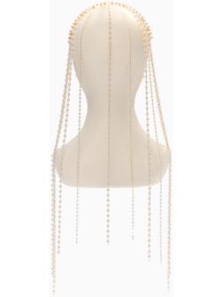 Украшение для волос «Паутина», 50 см, белое в золоте