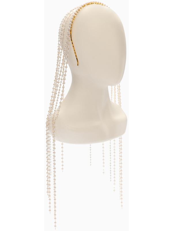 Украшение для волос «Паутина», 50 см, белое в золоте