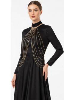 Бодичейн на тело, цепочки, 55 см, цвет золото