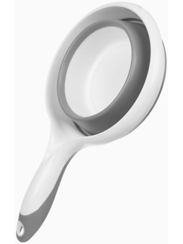 Ковш для купания детский, складной, 1 л, цв. белый/серый