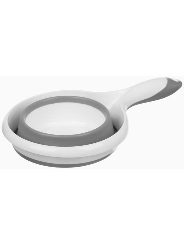 Ковш для купания детский, складной, 1 л, цв. белый/серый