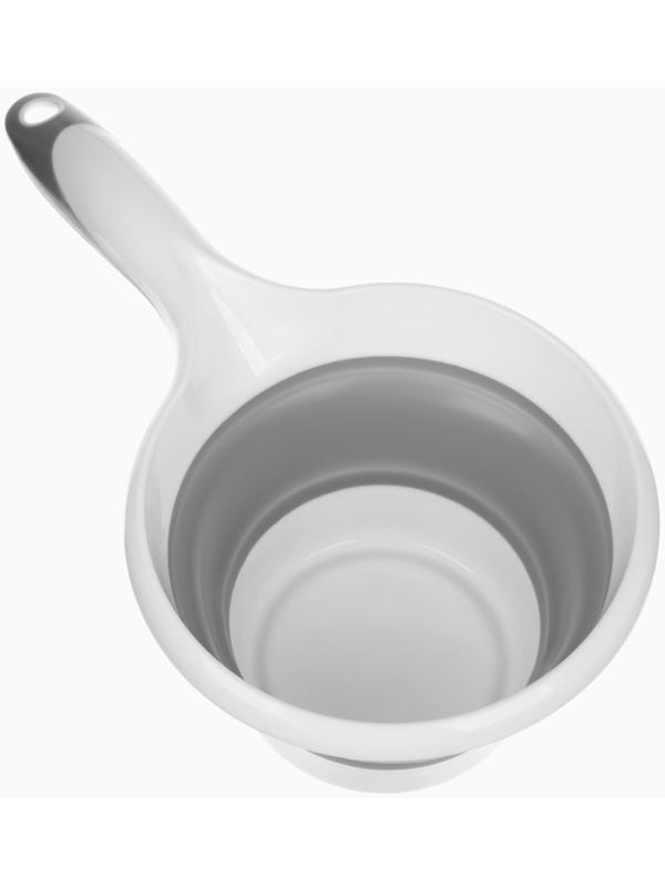 Ковш для купания детский, складной, 1 л, цв. белый/серый