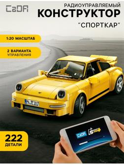 Конструктор «Спорткар», радиоуправляемый, 1:20, 2 варианта управления, 222 детали