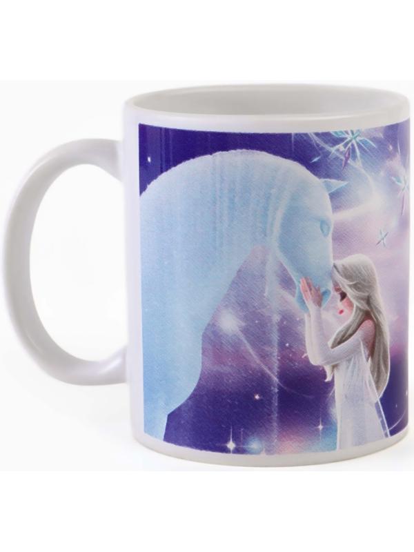 Кружка новогодняя сублимация «Лошадь» 320 мл, Холодное сердце