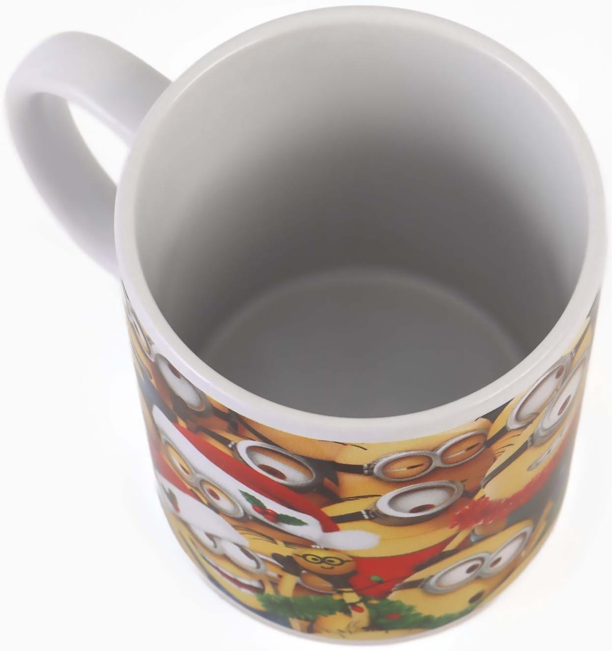 Кружка новогодняя сублимация 320 мл, Миньоны