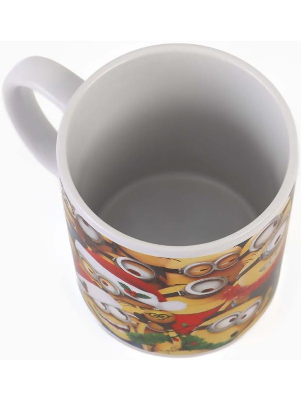 Кружка новогодняя сублимация 320 мл, Миньоны
