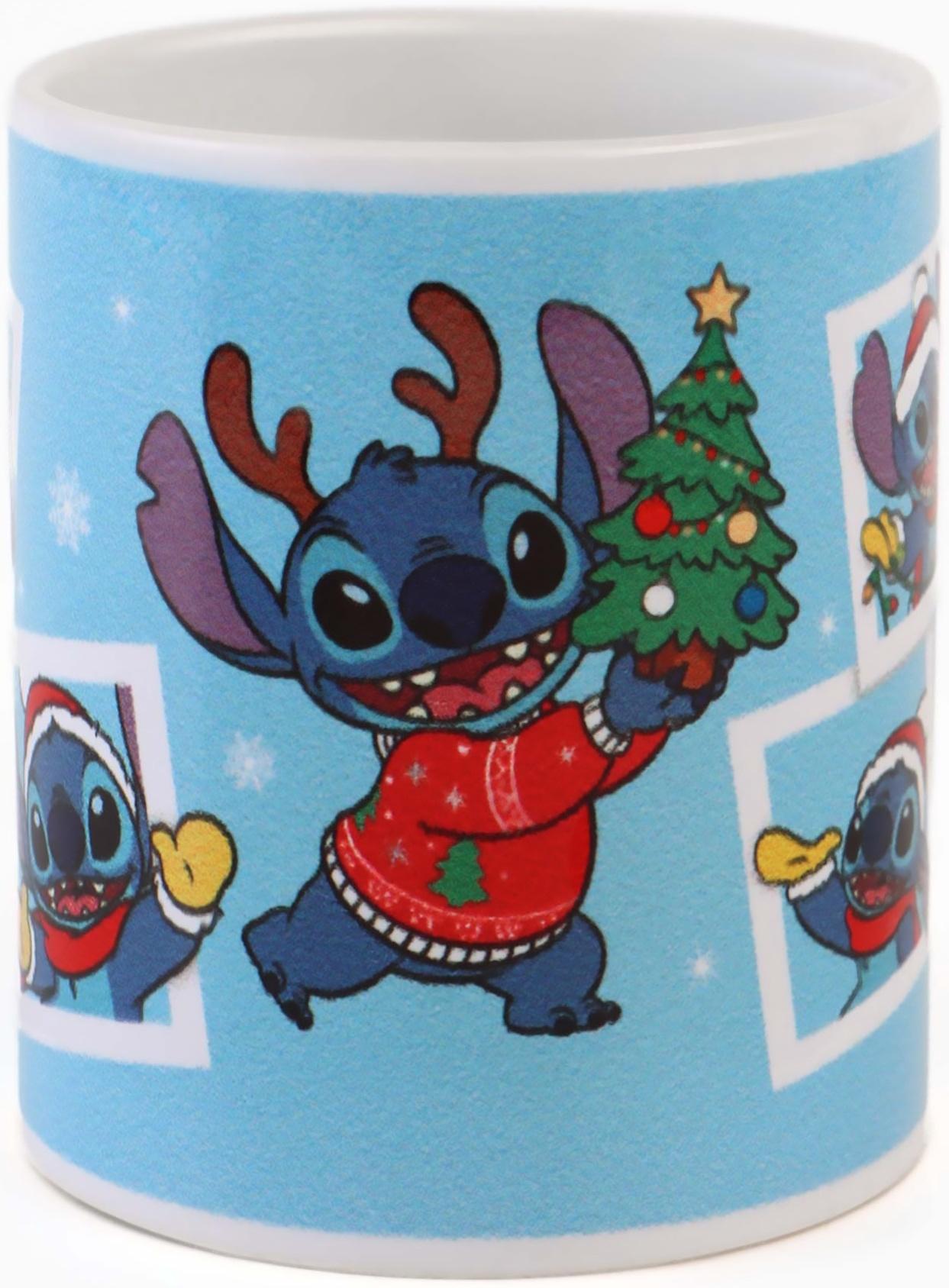 Кружка новогодняя сублимация 320 мл, Стич