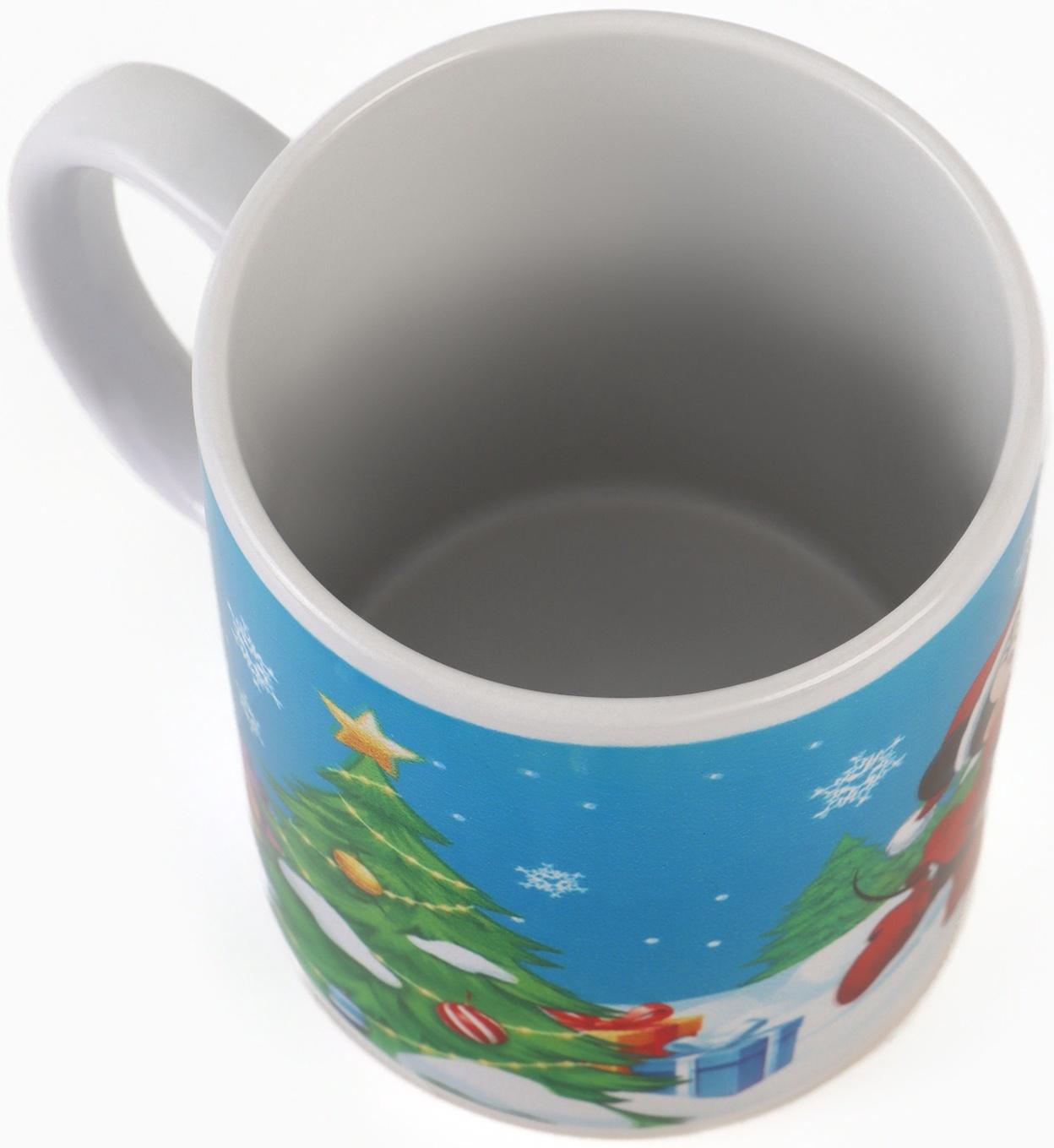 Кружка новогодняя сублимация «Лошадь» 320 мл, Микки Маус