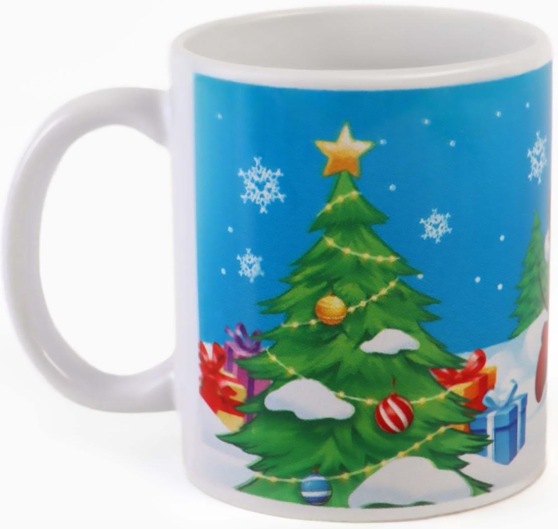 Кружка новогодняя сублимация «Лошадь» 320 мл, Микки Маус