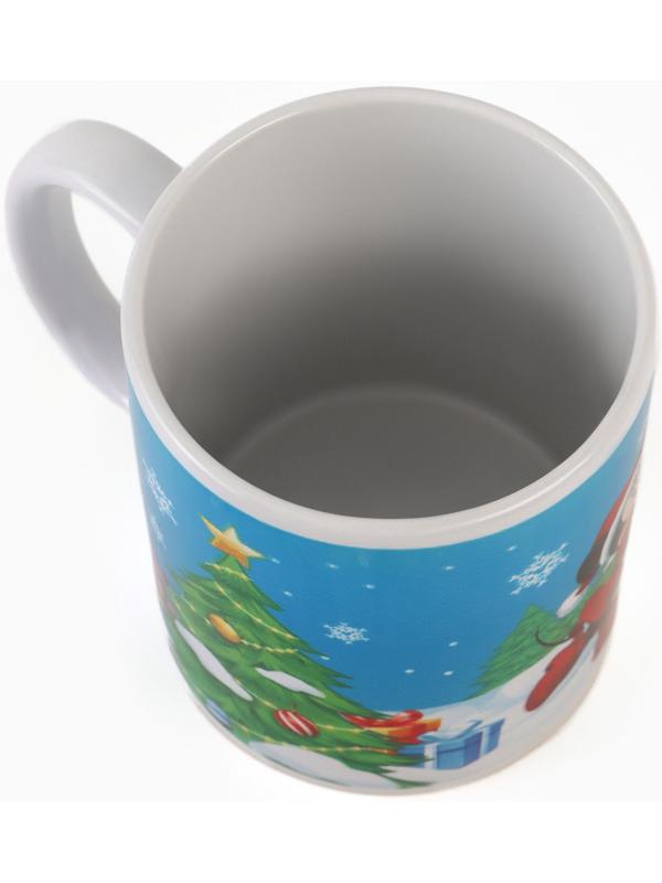 Кружка новогодняя сублимация «Лошадь» 320 мл, Микки Маус