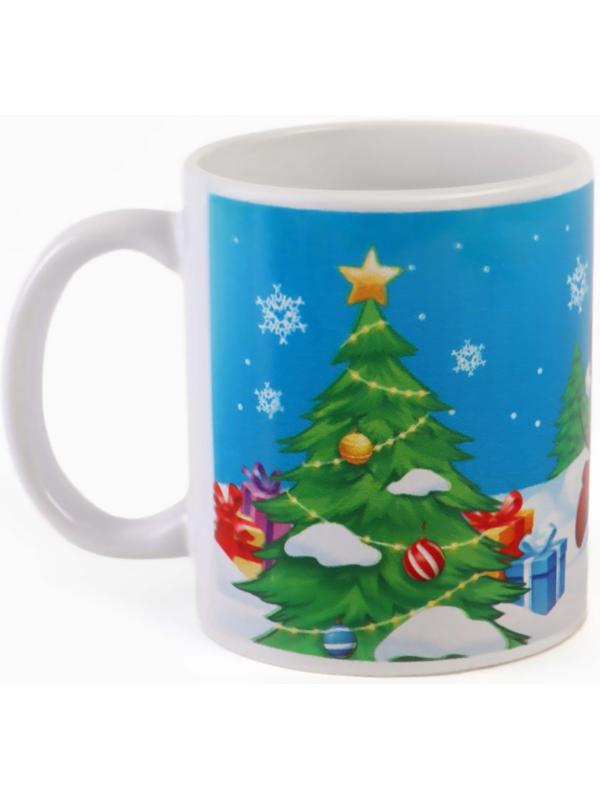 Кружка новогодняя сублимация «Лошадь» 320 мл, Микки Маус