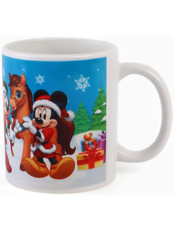 Кружка новогодняя сублимация «Лошадь» 320 мл, Микки Маус