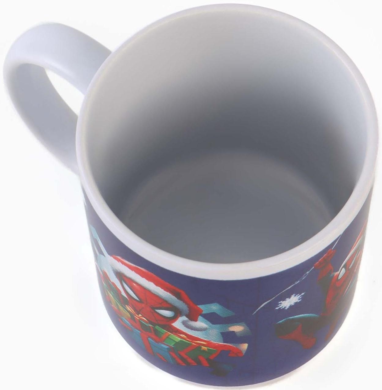 Кружка новогодняя сублимация 320 мл, Человек-паук