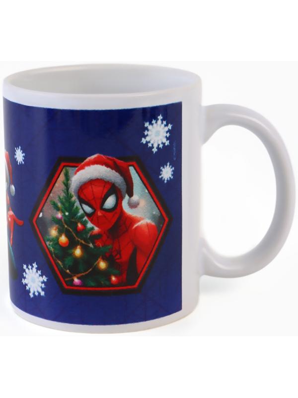 Кружка новогодняя сублимация 320 мл, Человек-паук