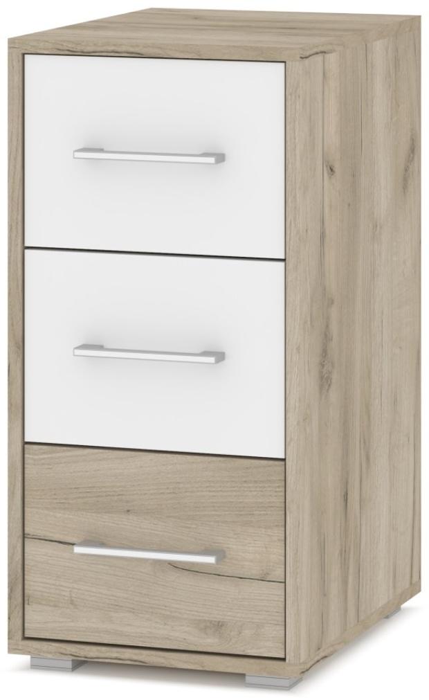 Тумба напольная «Оливия О62», 350×470×720 мм, цвет дуб серый/белый