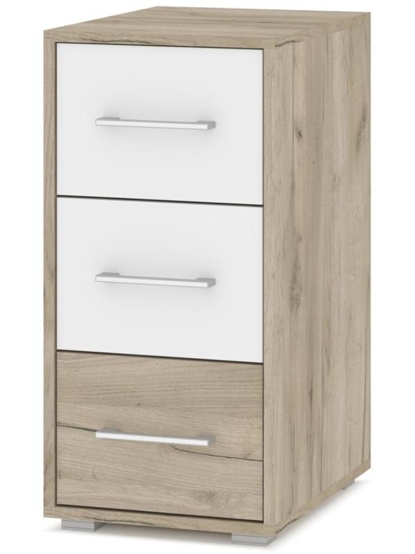 Тумба напольная «Оливия О62», 350×470×720 мм, цвет дуб серый/белый