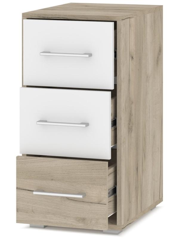 Тумба напольная «Оливия О62», 350×470×720 мм, цвет дуб серый/белый