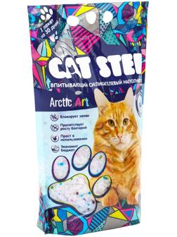 Наполнитель впитывающий силикагелевый Arctic Art, 3.8 л, CAT STEP
