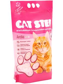 Наполнитель впитывающий силикагелевый Arctic Pink, 3.8 л, CAT STEP