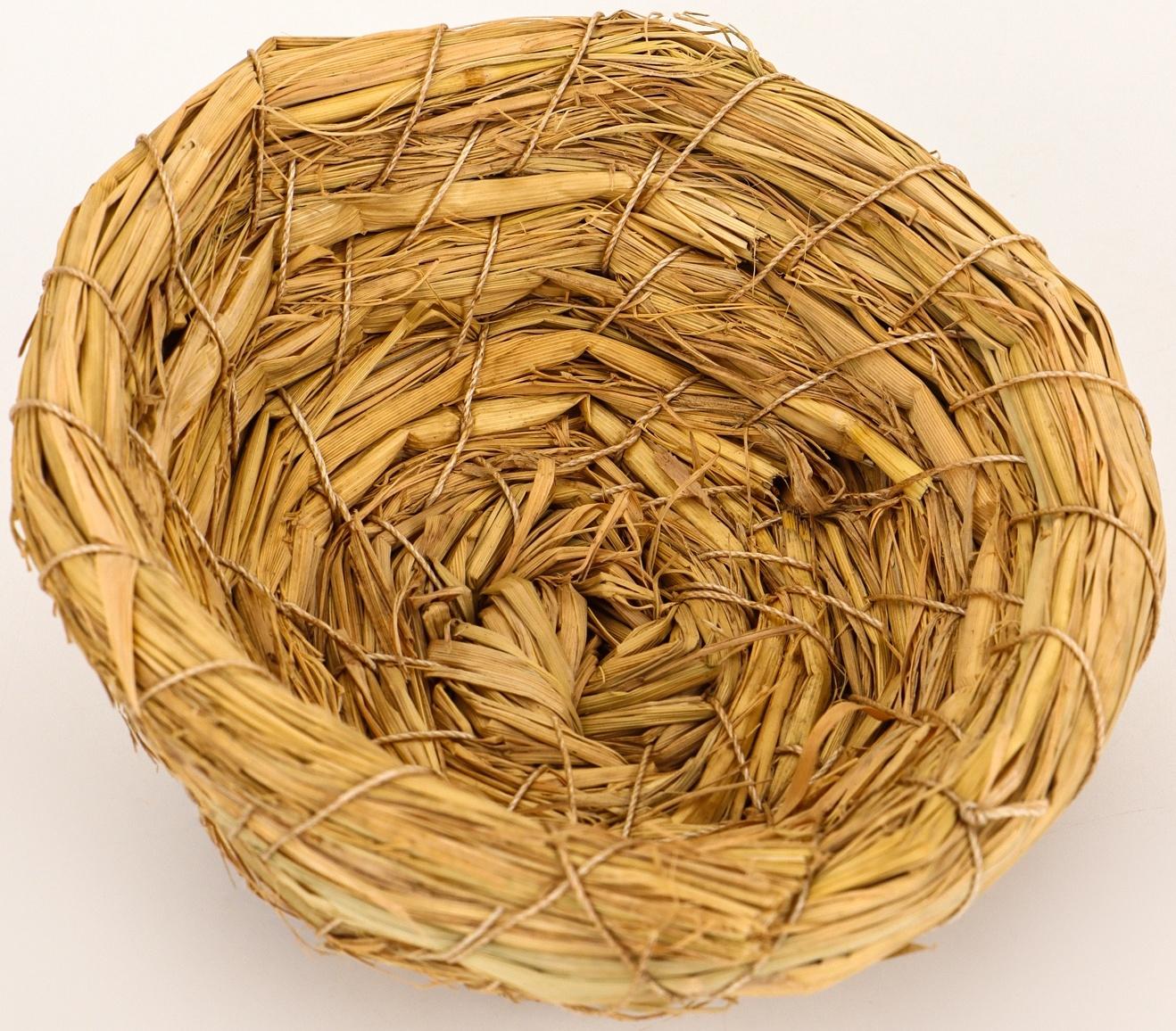 Гнездо для птиц плетёное из соломы, 13.5×5 см