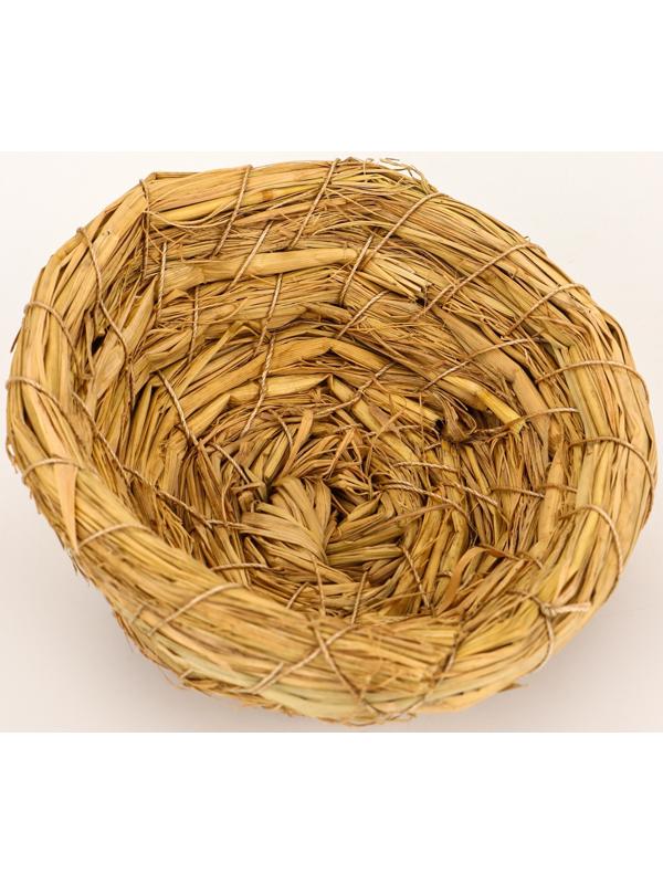 Гнездо для птиц плетёное из соломы, 13.5×5 см