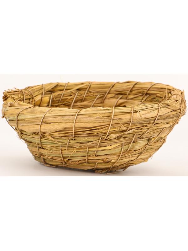 Гнездо для птиц плетёное из соломы, 13.5×5 см