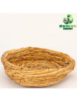 Гнездо для птиц плетёное из соломы, 20.5×4 см