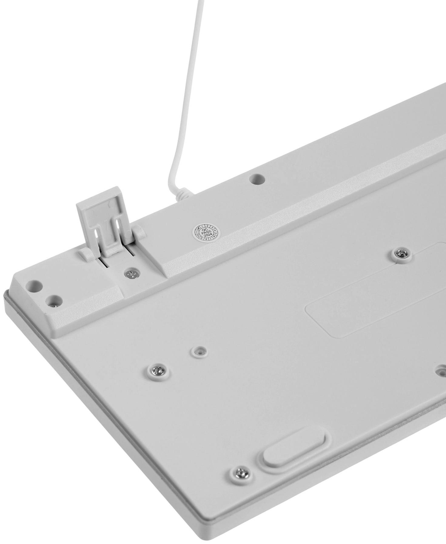 Клавиатура Smartbuy ONE 250, проводная, мембранная, 104 клавиши, USB, с подсветкой, белая