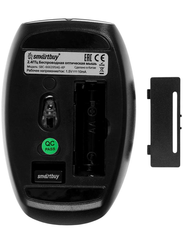 Комплект клавиатура и мышь Smartbuy SBC-666395AG-KP, беспроводной, USB, 1хАА, чёрно-розовый