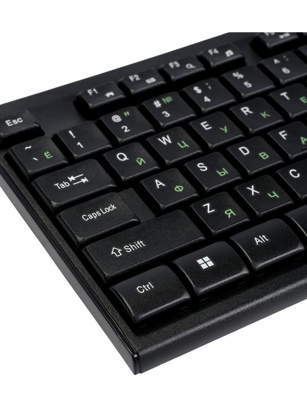 Комплект клавиатура и мышь Smartbuy ONE SBC-114282-K, проводной, мембранная, 2400 dpi, чёрный