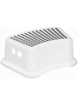 Табурет-подставка детская, для ног, антискользящая., белая, серая
