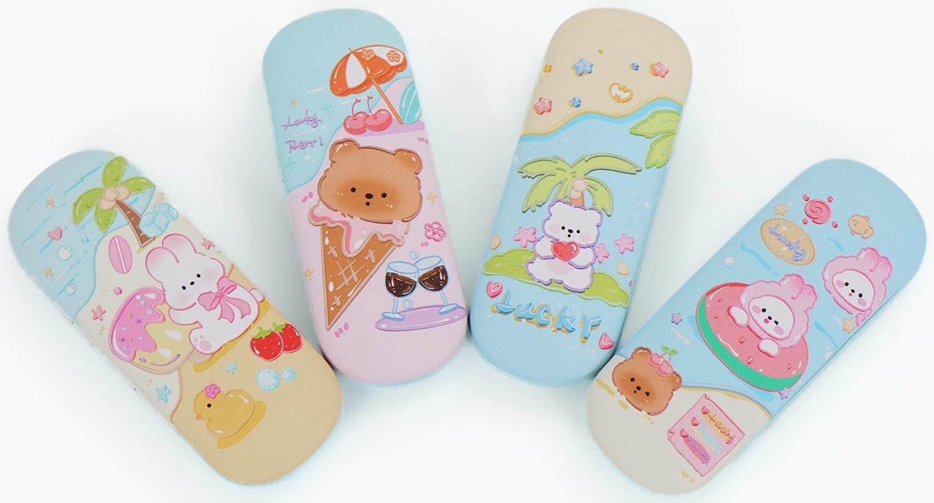 Футляр для очков на хлопушке, с рисунком, размер 16×4×6 см, МИКС