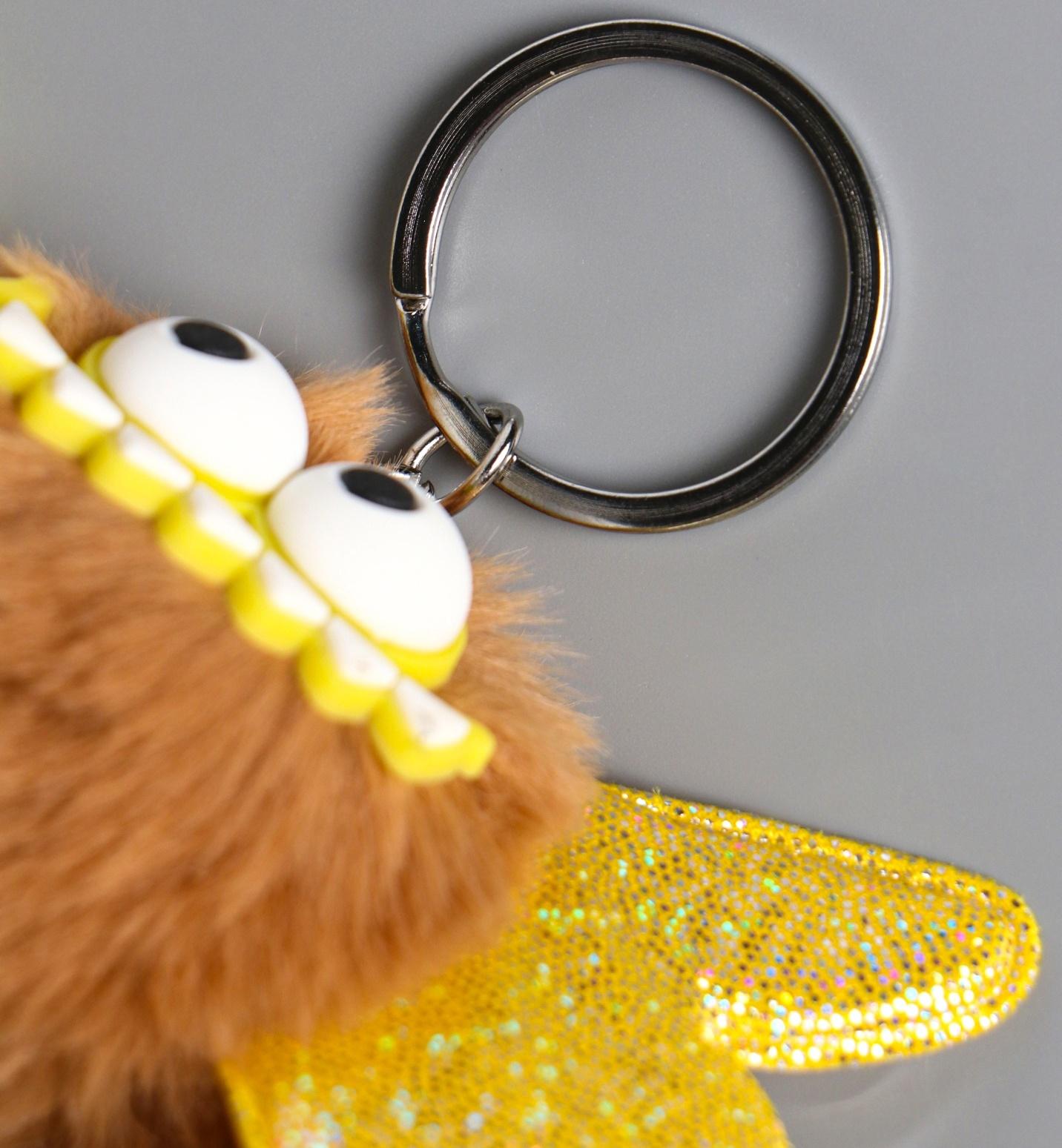 Брелок для ключей на кольце «Пушистик: Муха», на сумку, рюкзак, беж, 9×10×5 см