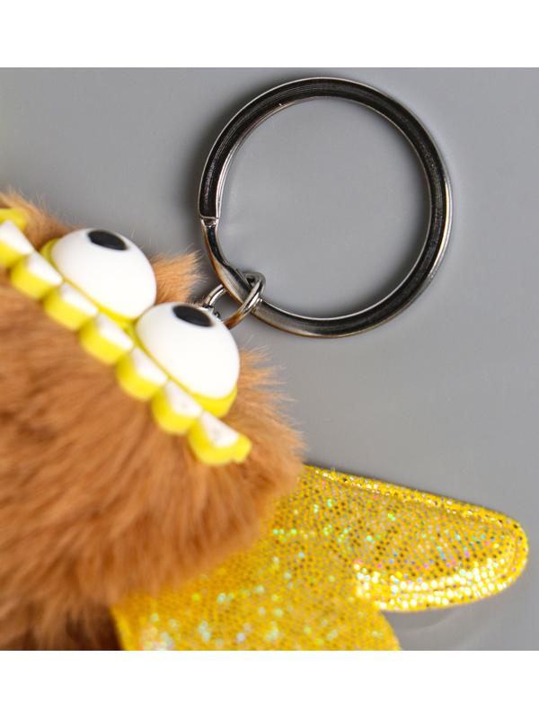 Брелок для ключей на кольце «Пушистик: Муха», на сумку, рюкзак, беж, 9×10×5 см