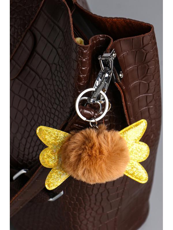 Брелок для ключей на кольце «Пушистик: Муха», на сумку, рюкзак, беж, 9×10×5 см