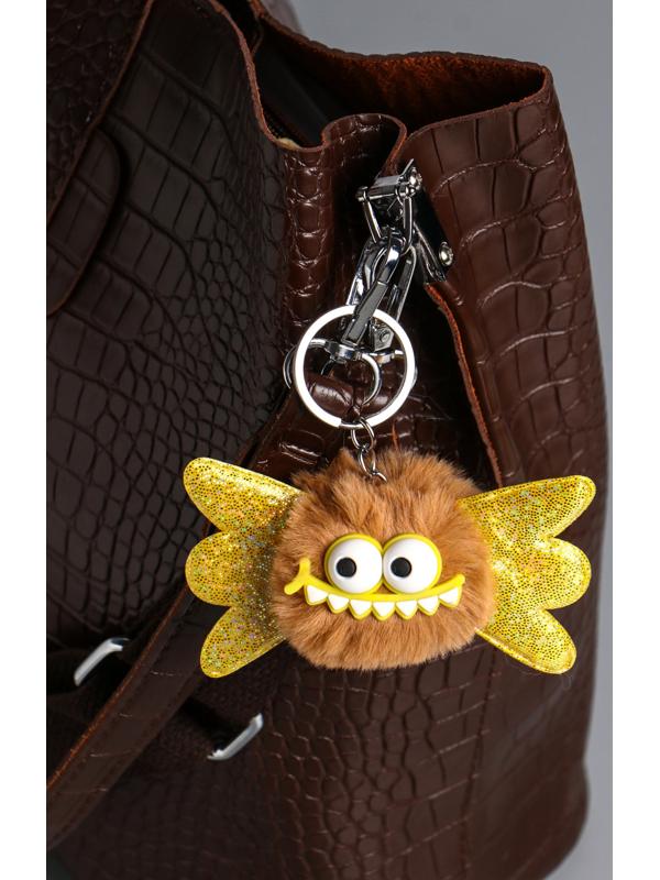 Брелок для ключей на кольце «Пушистик: Муха», на сумку, рюкзак, беж, 9×10×5 см