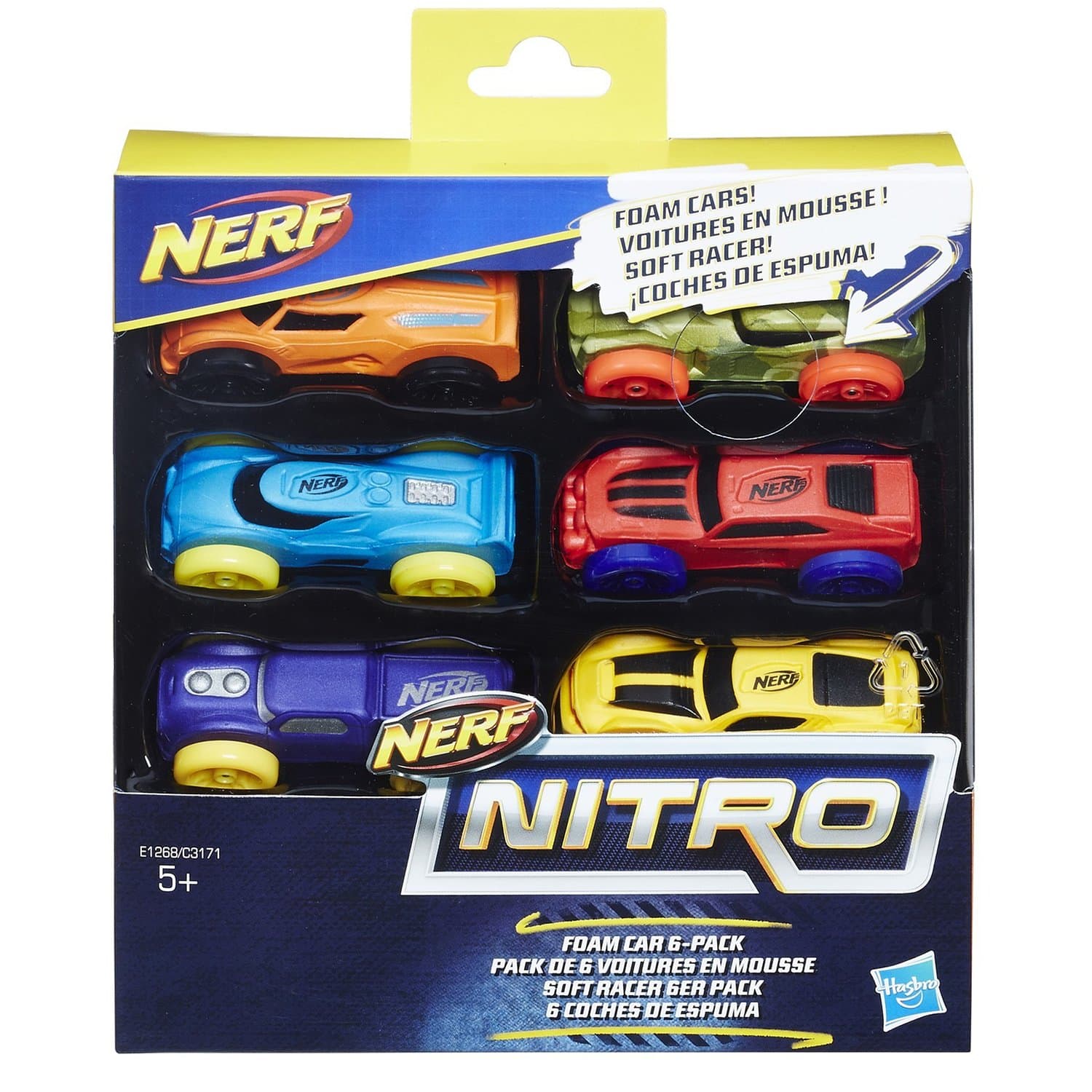 Машинки НЕРФ Нитро 6 шт. за 1 шт. (Nerf Nitro set of 6 cars) C3171EU4 Hasbro