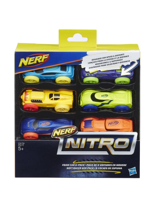 Машинки НЕРФ Нитро 6 шт. за 1 шт. (Nerf Nitro set of 6 cars) C3171EU4 Hasbro