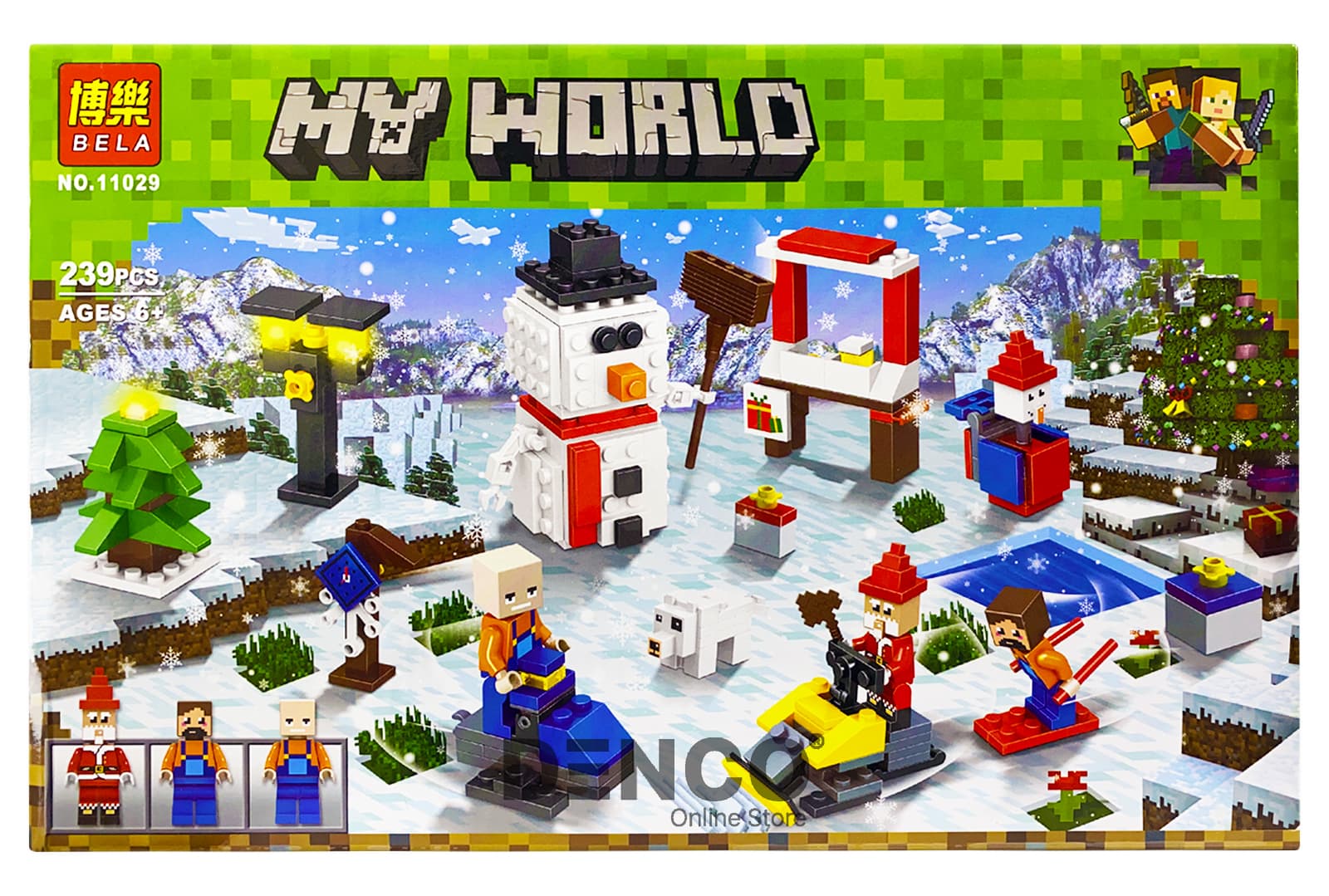 Конструктор Bl «Новый год: Зимние игры» 11029 (Minecraft) 239 деталей