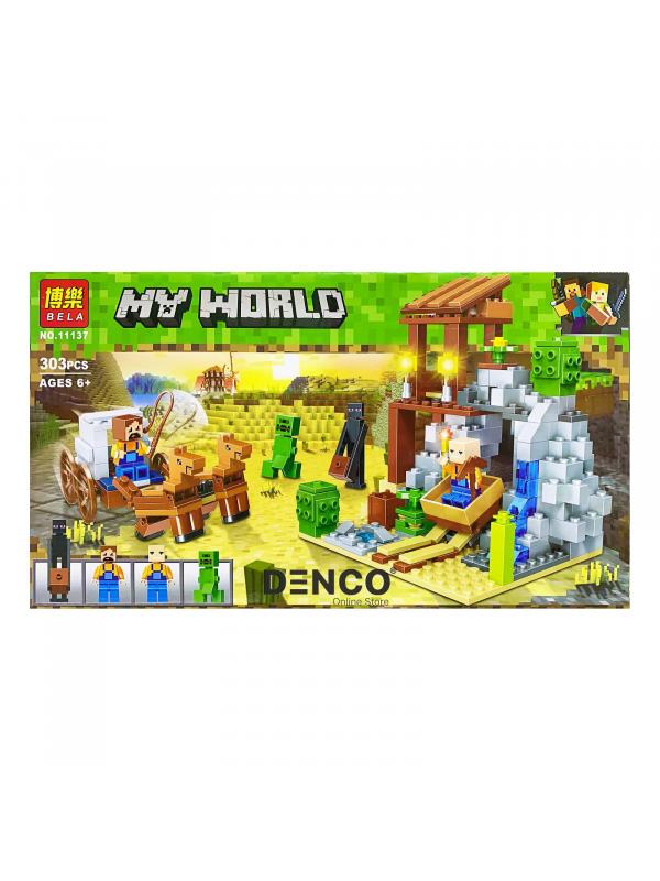 Конструктор My World «Шахта Алекса» 11137 Minecraft / 303 деталей