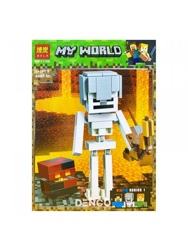 Конструктор Bl «Скелет с кубом магмы» 11168 (Minecraft 21150), 142 детали