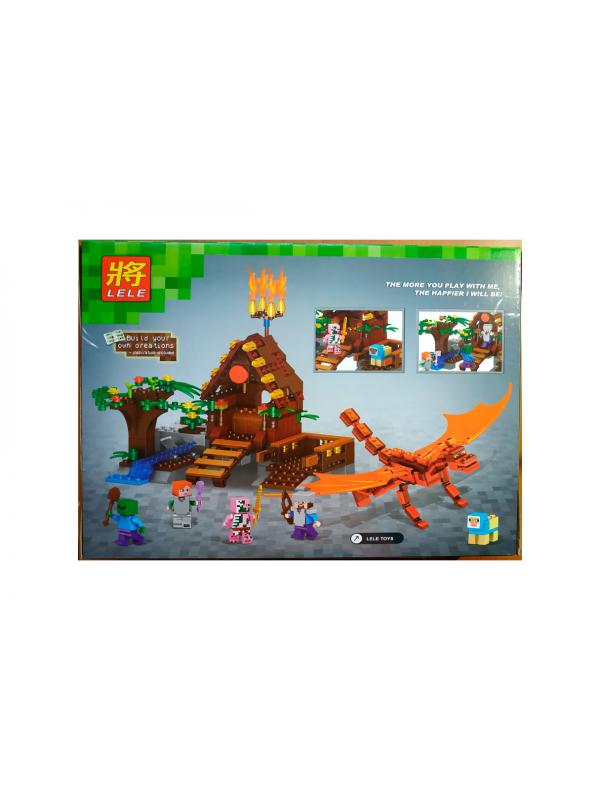 Конструктор Minecraft «Нападение Огненного дракона» 33223 (Совместимый с ЛЕГО), 461 деталь