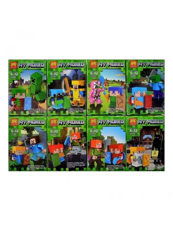Суперпак минифигурок Minecraft «Мобы-ластик» 33200 (Совместимый с ЛЕГО), 16 героев