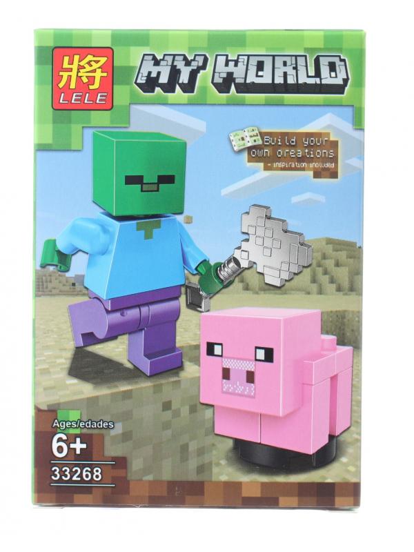 Минифигурки Ll «Герои Майнкрафт с животными 2 в 1» 33268 (Minecraft)