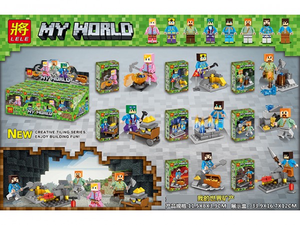 Суперпак минифигурок Minecraft «Герои Майнкрафт в шахте» 33261 (Совместимый с ЛЕГО), 8 героев
